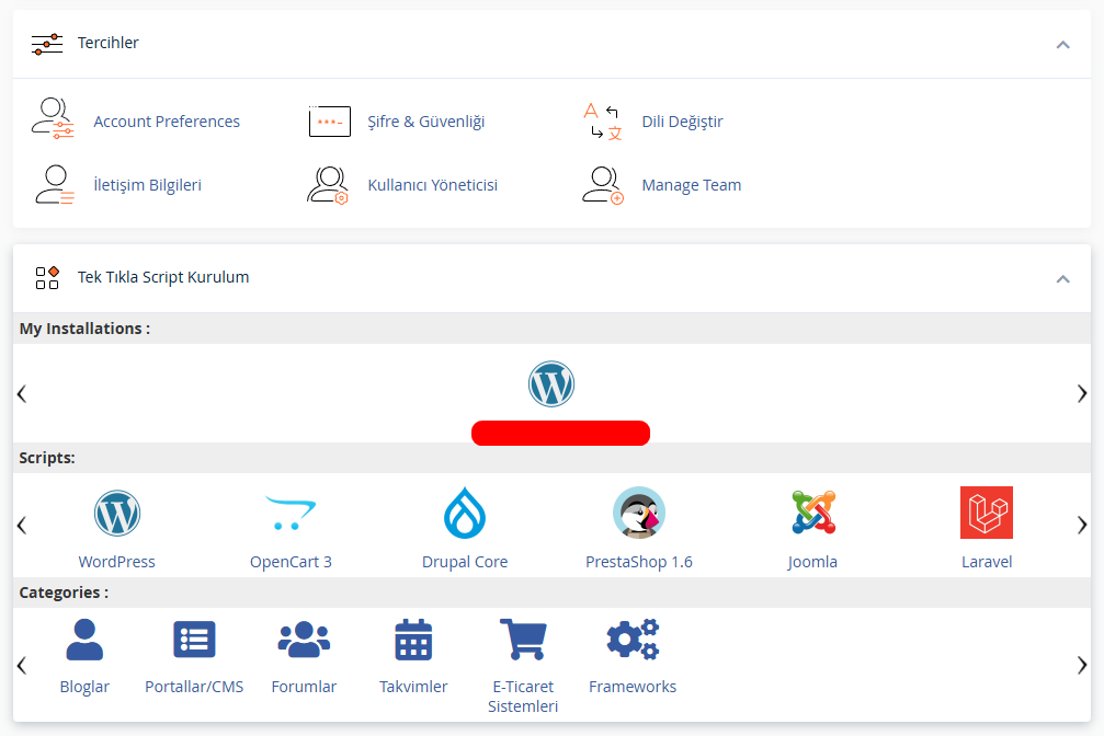 Wordpress İçin Cpanel Üzerinden Script Ayarları
