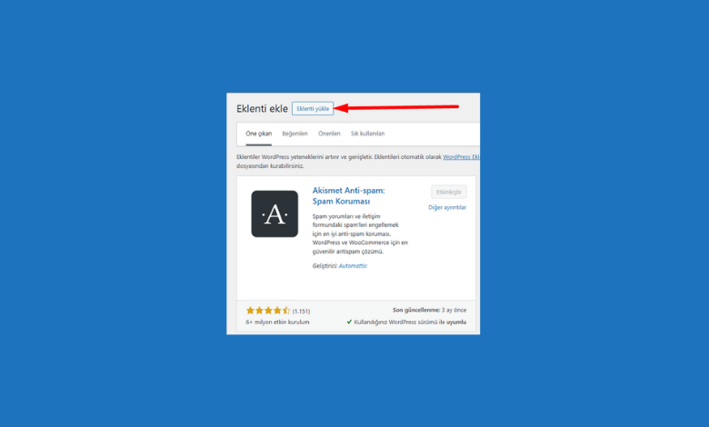 Wordpress Eklenti Kurulumu